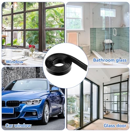 Black Squeegee Replacement Blades, 41in/roll Silicone Window Rubber Squeegee