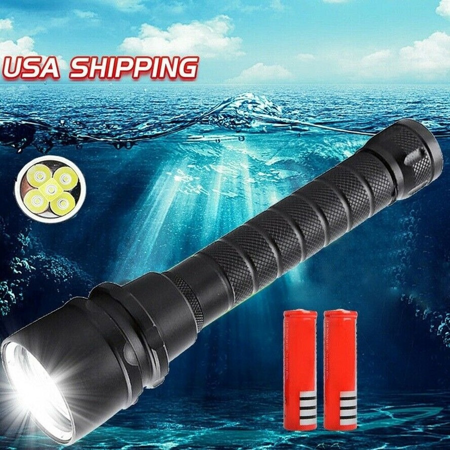 290000lm 5* LED Diving Flashlight  Torch Scuba UnderWater Lantern Light