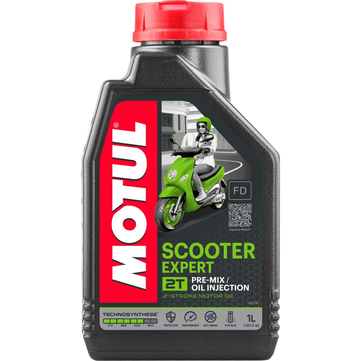 Motul 105880 Scooter Expert 2T Pre Mix Oil Injection 2 Stroke Motor Oil 1 Liter