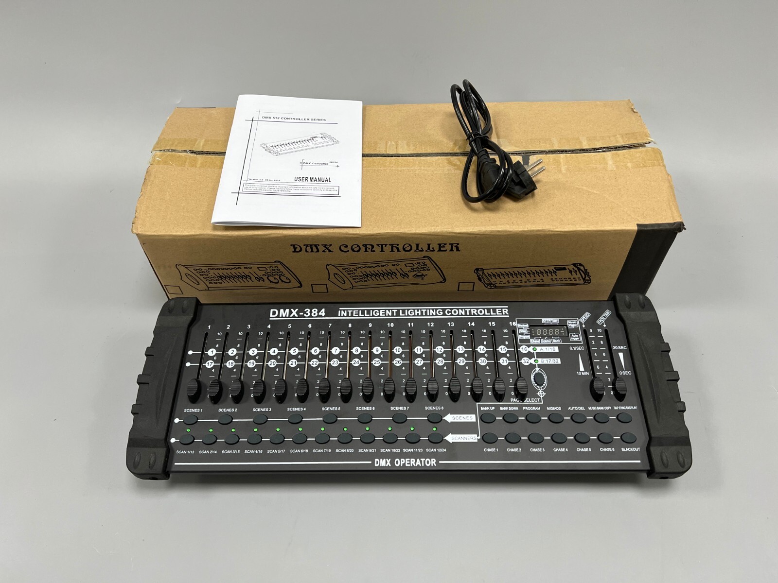 384 Channel Controller dmx512 stage dj club light fog console (12 fixture x32CH)
