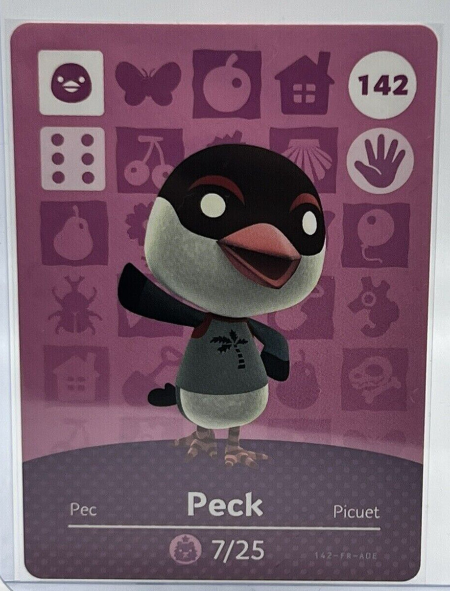 #142 Peck Animal Crossing Amiibo Card AUTHENTIC Series 2   Never Scanned