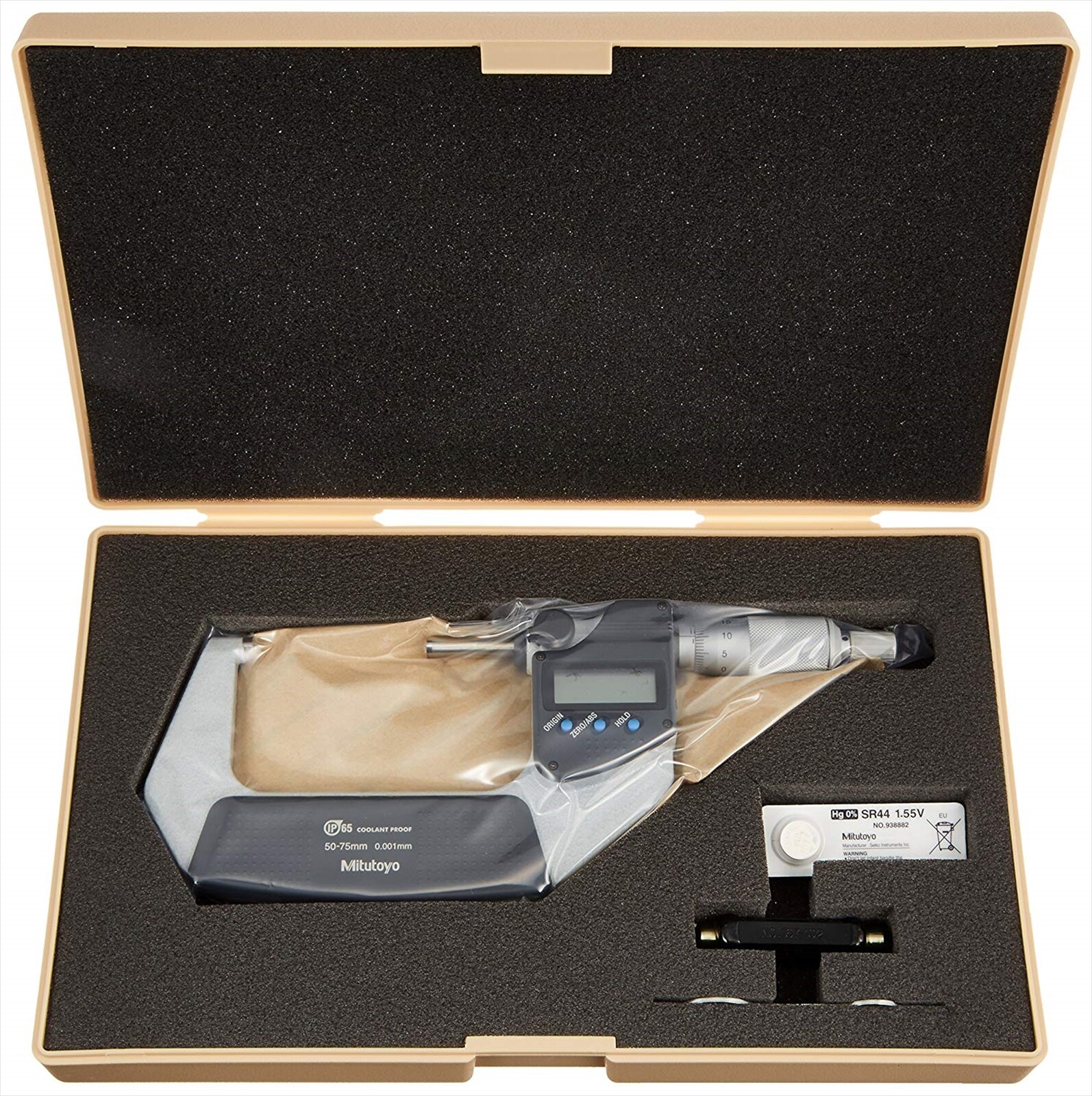 For Mitutoyo 293-242-30 Digimatic Outside Micrometer, 50-75 mm, 00.001 mm with