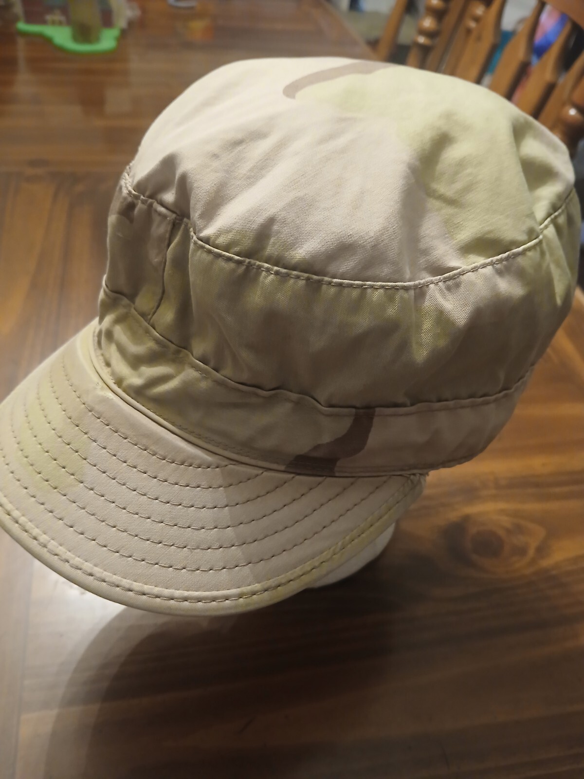 US Military Issue Desert Cold Weather 3 Color Camo Patrol Cap Size7 1/4 (24-312)
