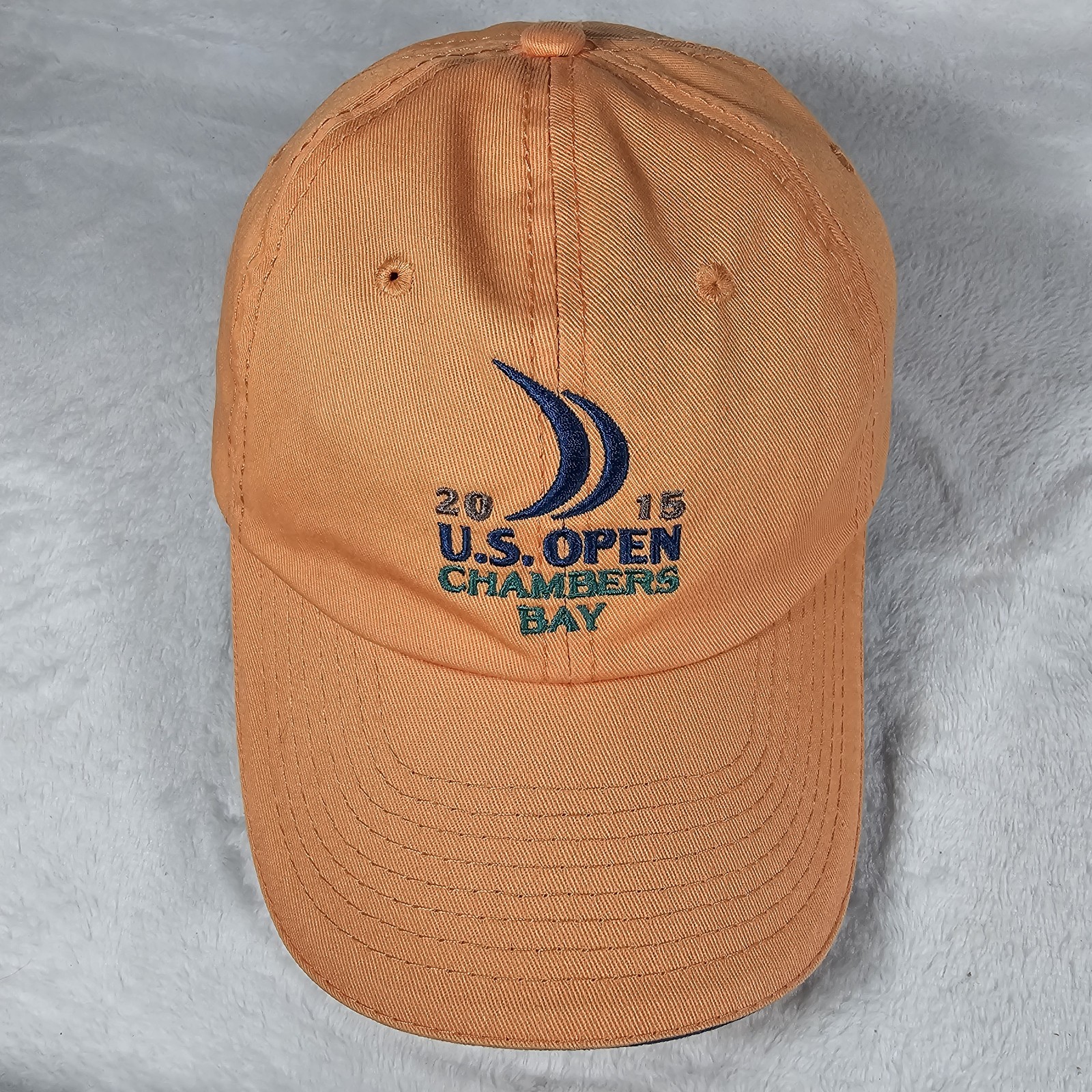 US Open 2015 Golf Hat Cap Orange Adjustable OSFA Strap USGA Member Chambers Bay