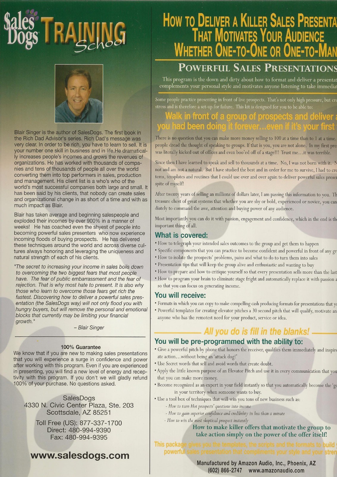Blair Singer – Powerful Sales Presentations – Audio Program