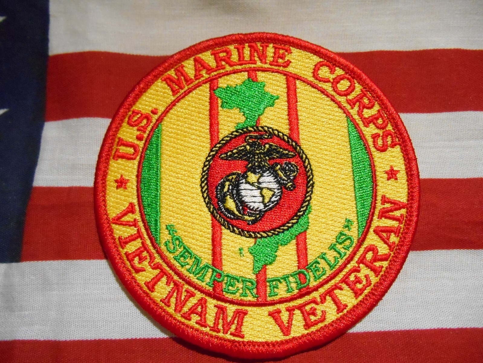 U.S. MARINE CORPS VIETNAM VETERAN POCKET PATCH 4"