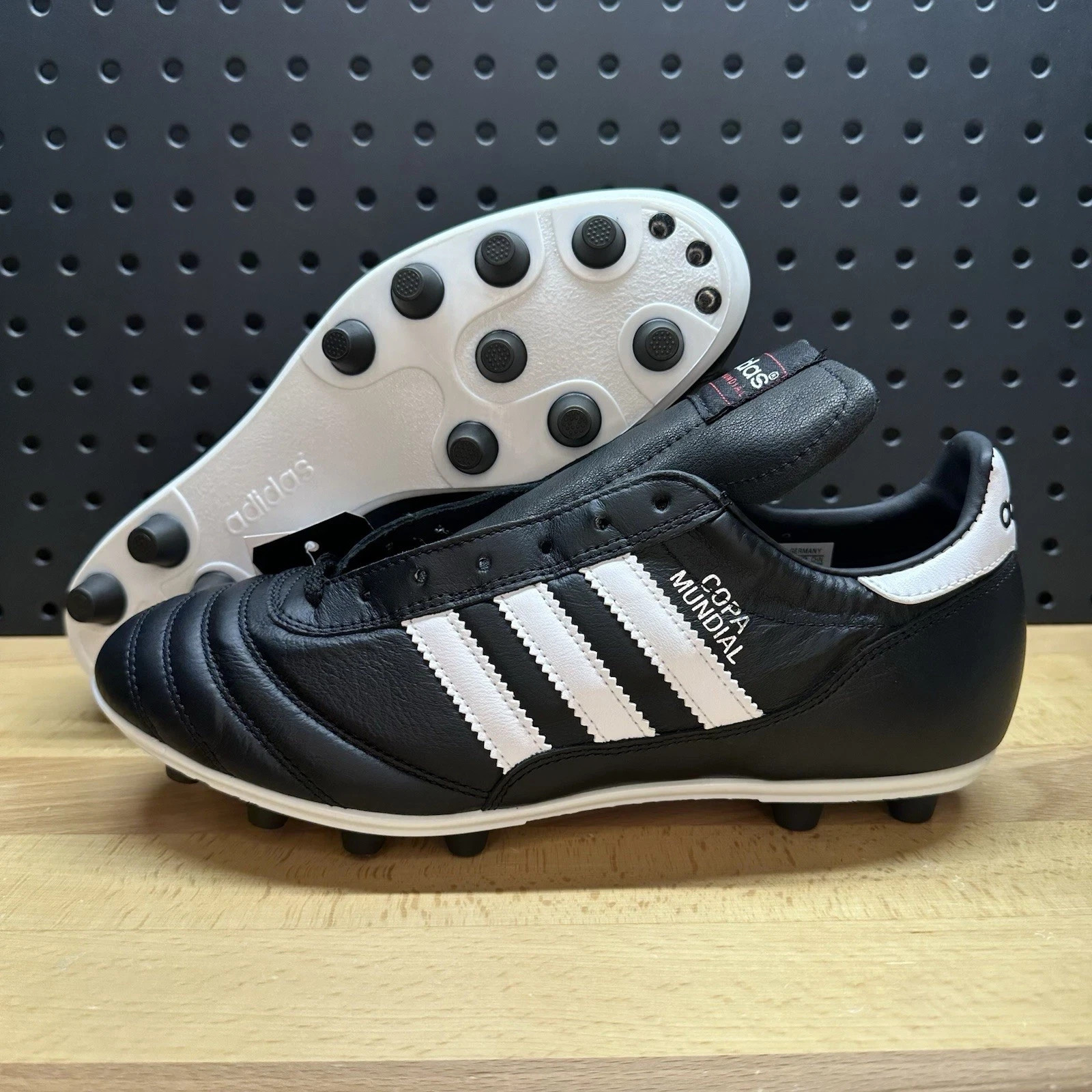 Adidas Copa Mundial Leather Soccer Cleats Black Made In Germany 015110 Size 11.5