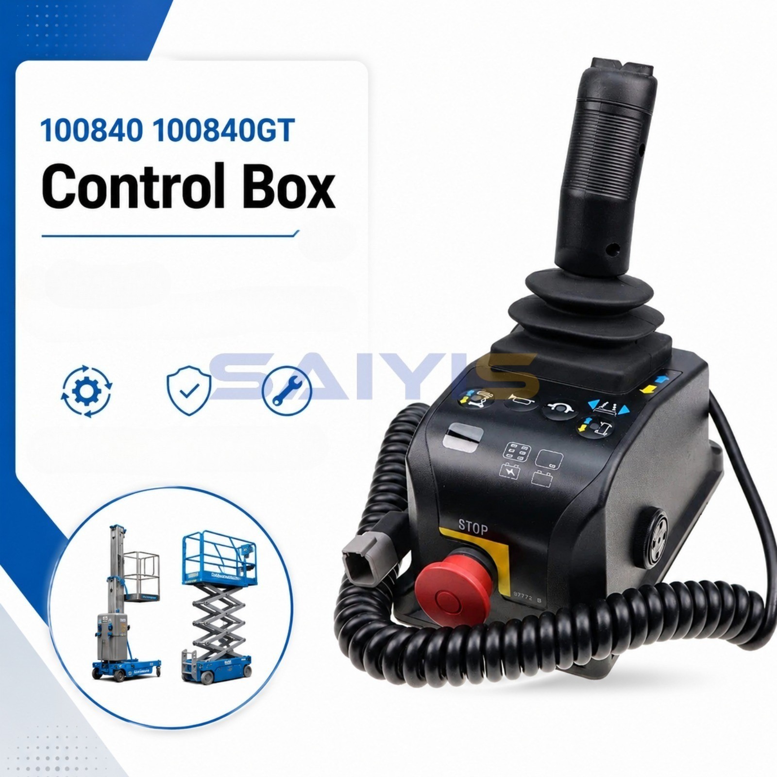Control Box 4 Button 100840 100840GT for Genie Scissor Lift GS-1530 GS-1532