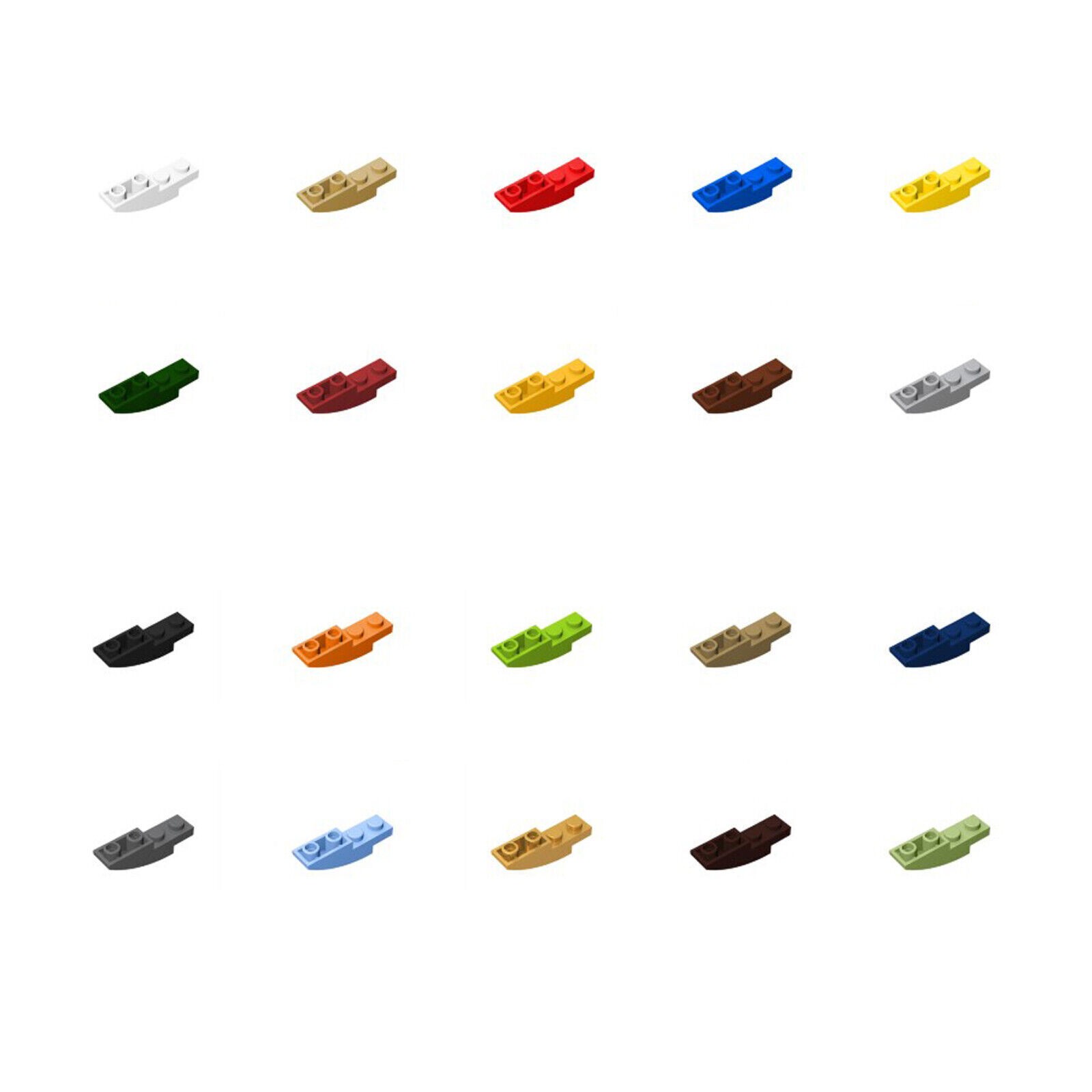 50x Part 13547 Slope Curved 4x1 Inverted Building Pieces & Parts 100% Compatible