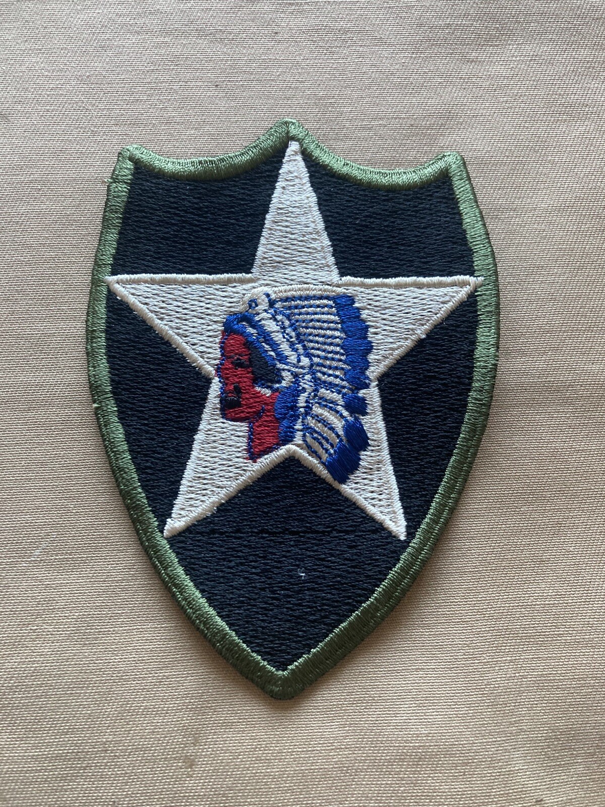 2nd US Infantry Division OD border (REPRODUCTION)