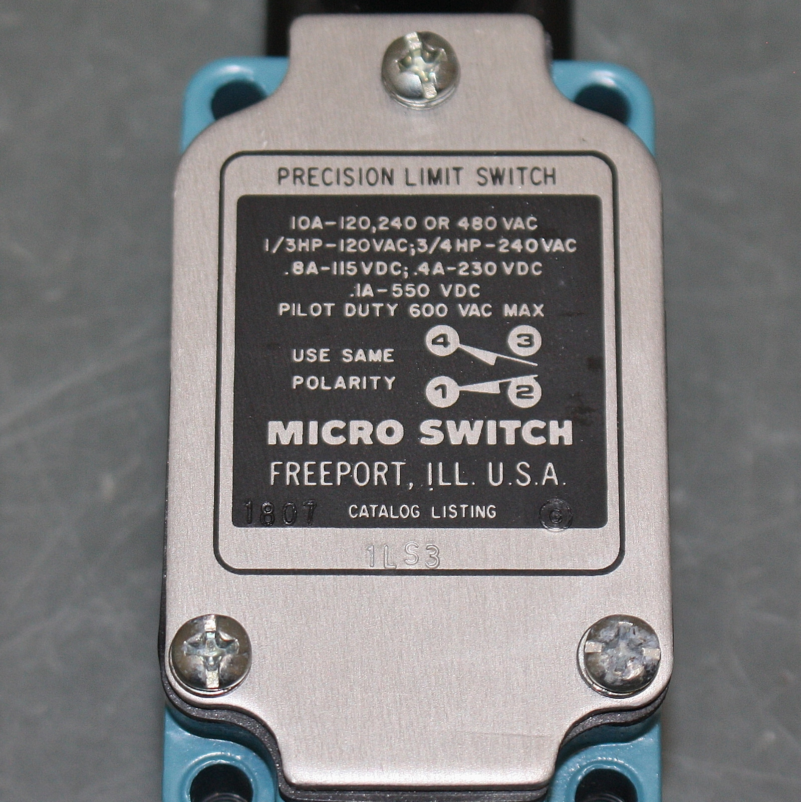 PARTIAL - Honeywell Micro Switch Rotary Limit Switch ILS3, 10A @ 480V AC