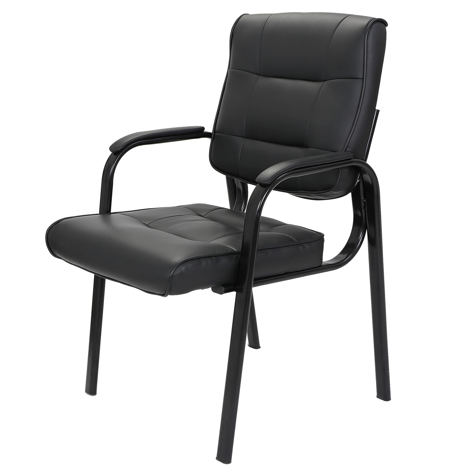 HomGarden Leather Guest Chair Office Desk w/Metal Frame Waiting Room Chair