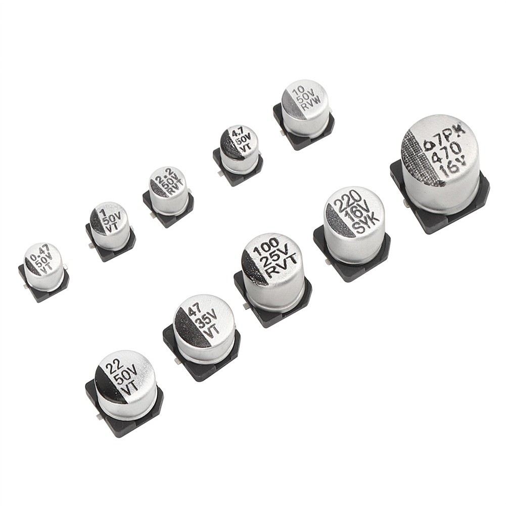 165Pcs For SMD Electrolytic Capacitor Assortment Kit 0.47UF 50V - 470UF 16V