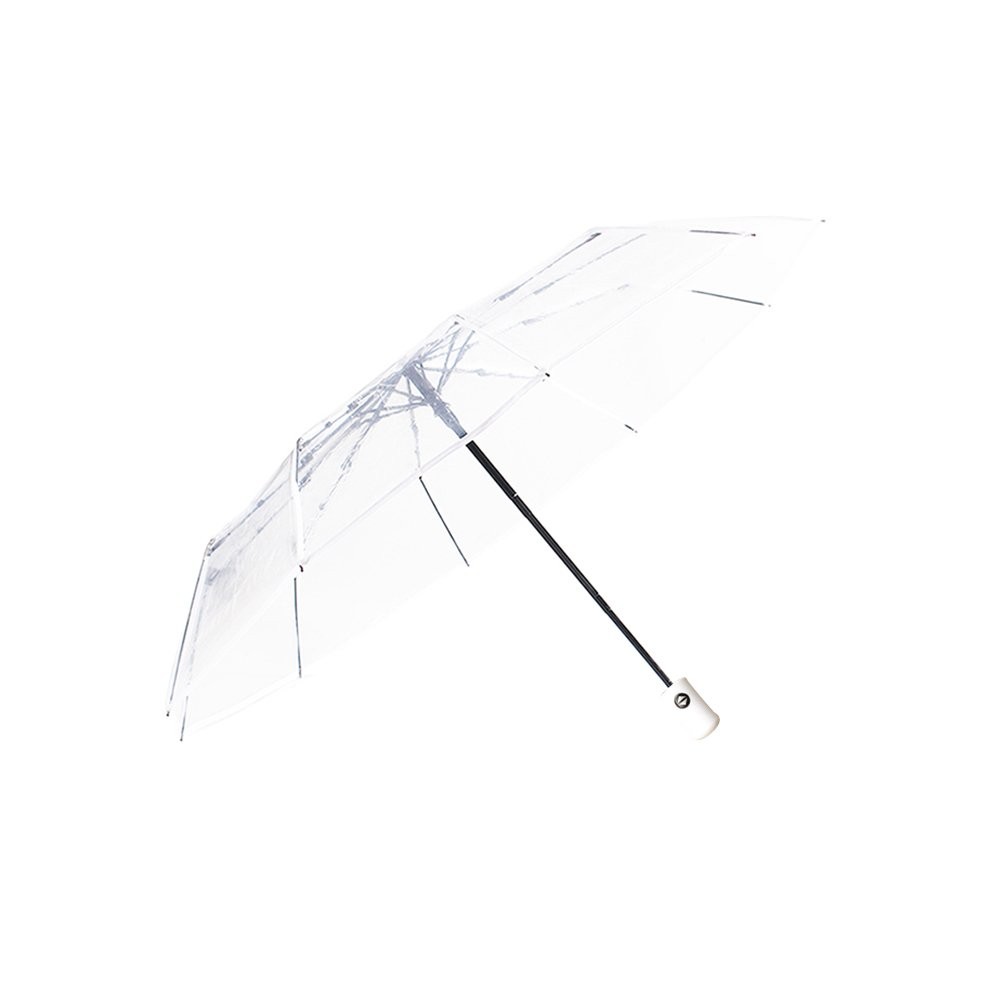 AIXICWXI Auto Open Close Transparent Umbrella - Folding, One Size, White