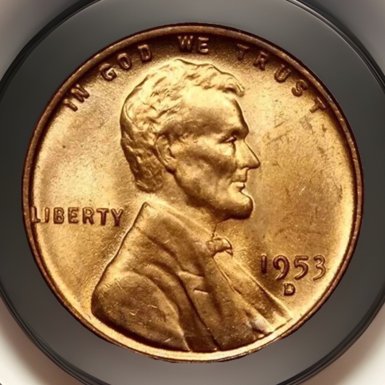 1953-D Gem BU Red From OBW US Lincoln Wheat Cent Penny Fast S&H W/Tracking