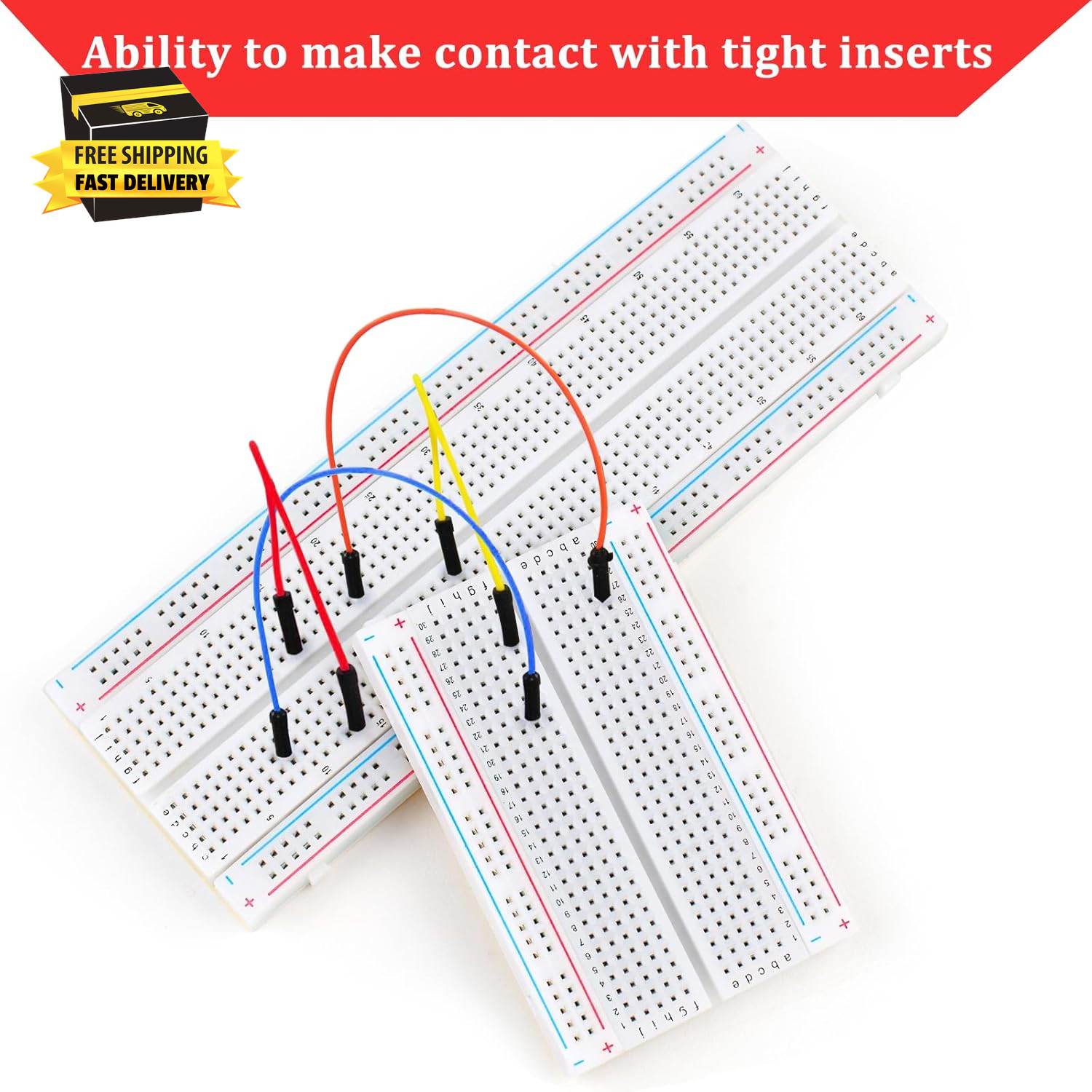 Breadboard, 6PCS Bread Board, Breadboard Kit Includes 2PCS 830 Point + 4PCS 400