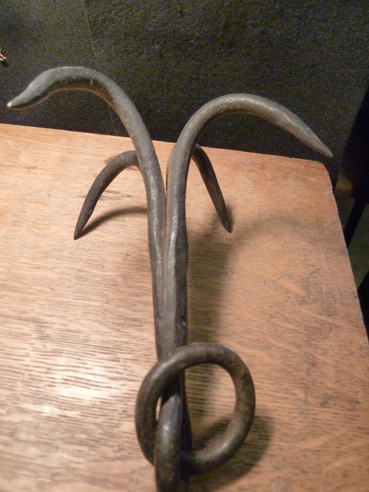 Large 4 Prong Steel Grappling Hook