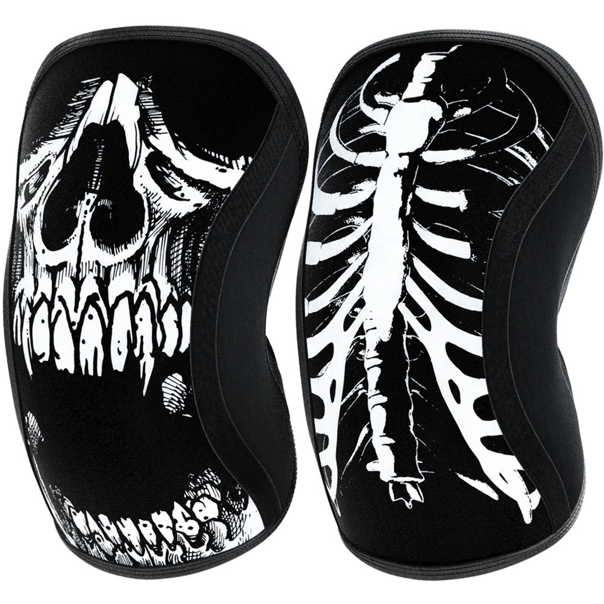 RockTape Assassins Compression Knee Support Sleeves - Skull