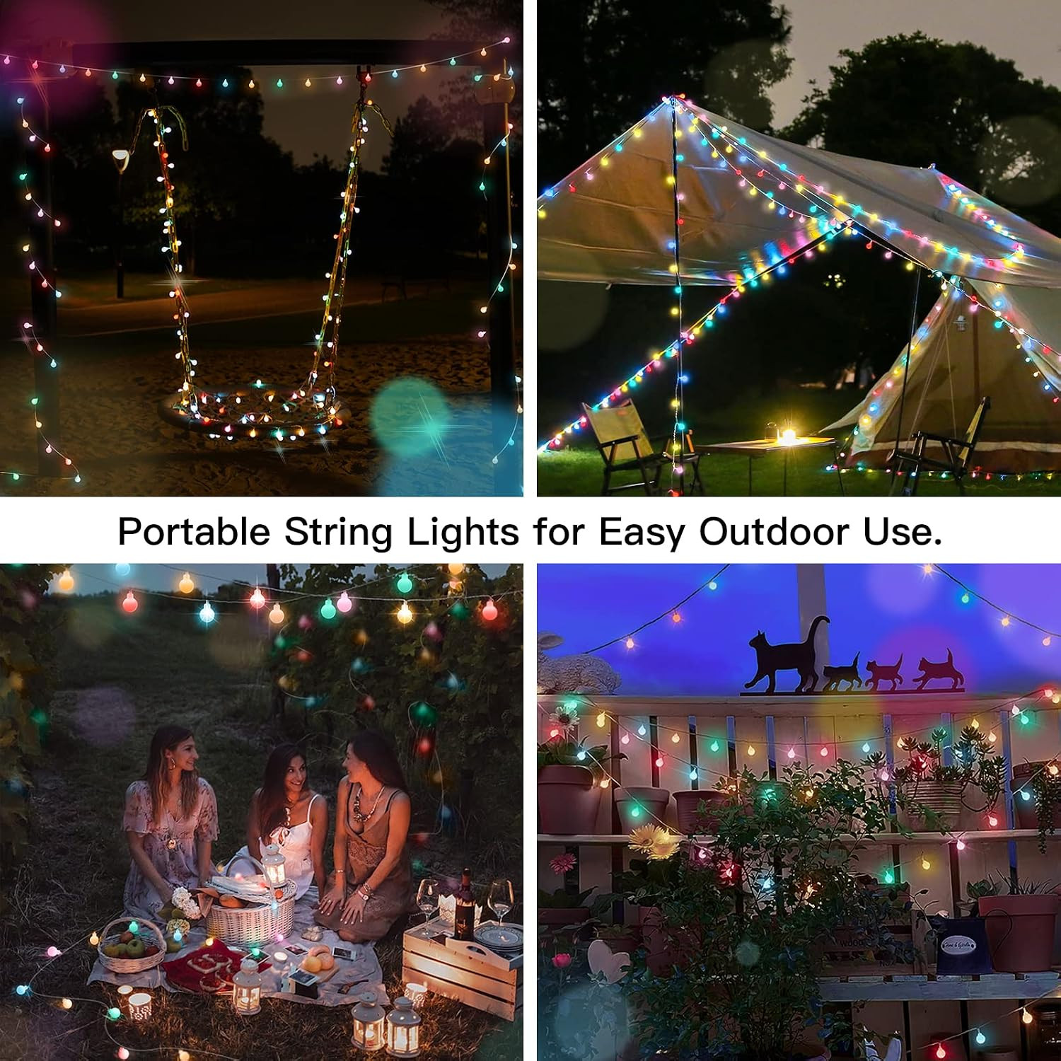 Easter Lights Plug in, 33ft 100 Led USB Pastel String Lights with Timer, Globe S