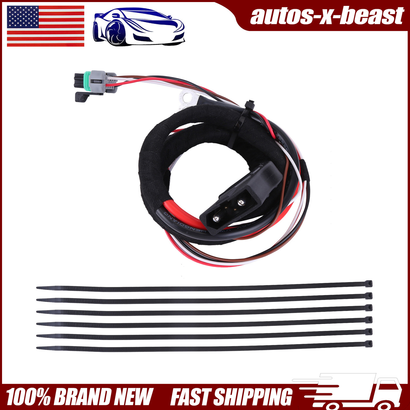 1 PACK FLEET FLEX PLOW SIDE POWER + GROUND 4 PIN CABLE WESTERN FISHER For 42015