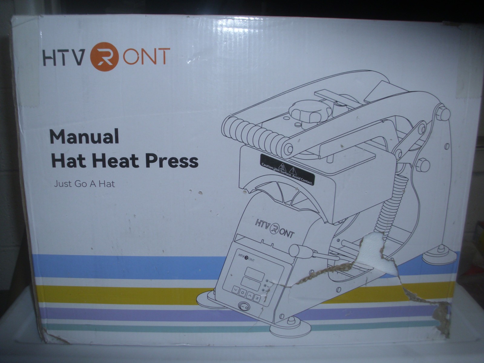 HTVRONT Manual Hat Heat Press Machine 2-in-1 for Caps/Hats Sublimation Printing