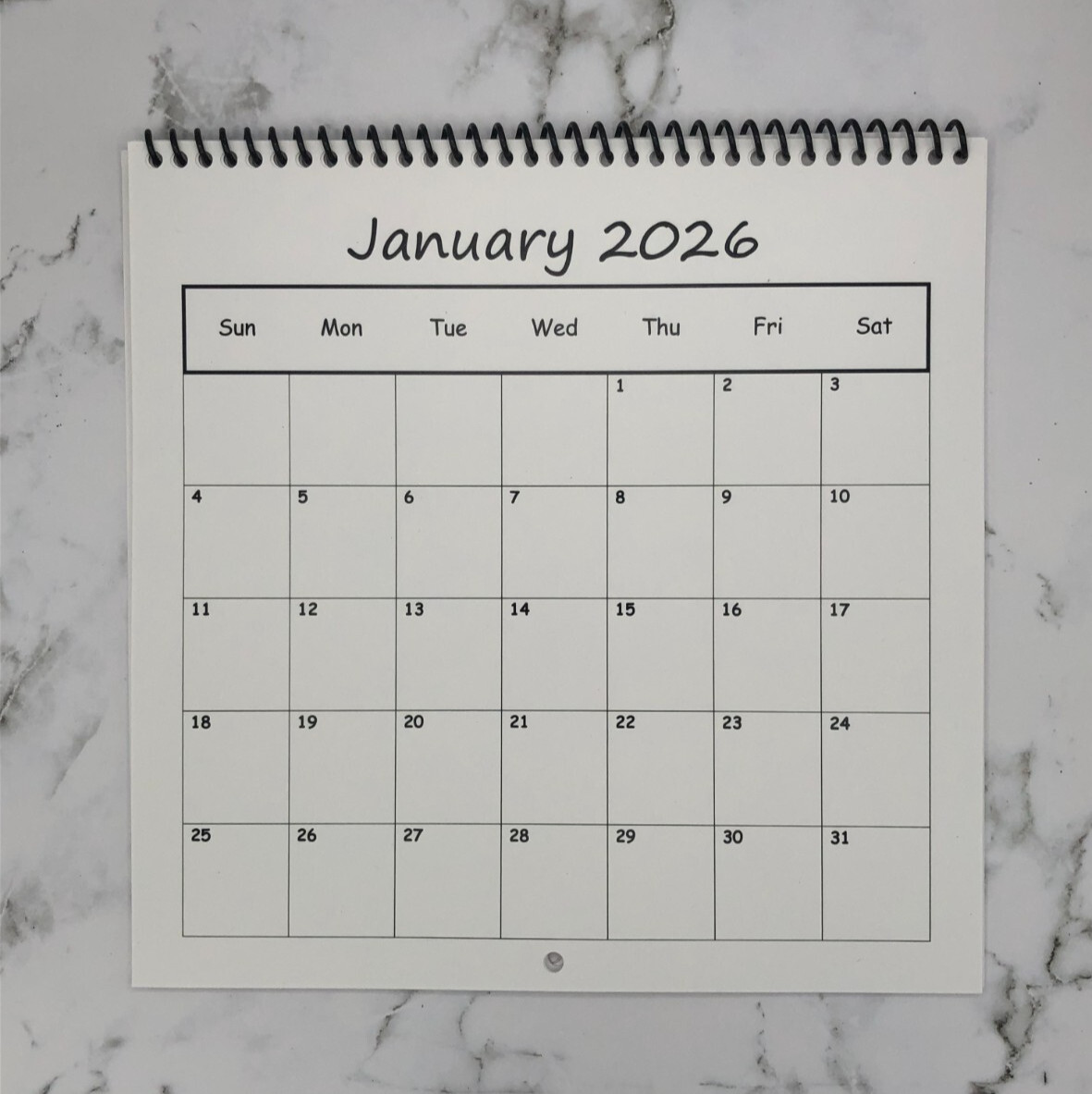 2026 Blank Calendar ( LOT of 3 )  8.5" x 8.5" Ready to DECORATE, STAMP, etc.