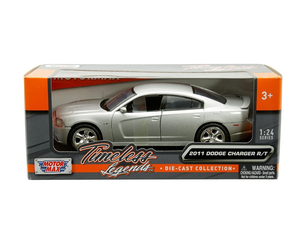 MOTORMAX TIMELESS LEGENDS 2011 DODGE CHARGER R/T  1/24 SILVER 73354 SIL