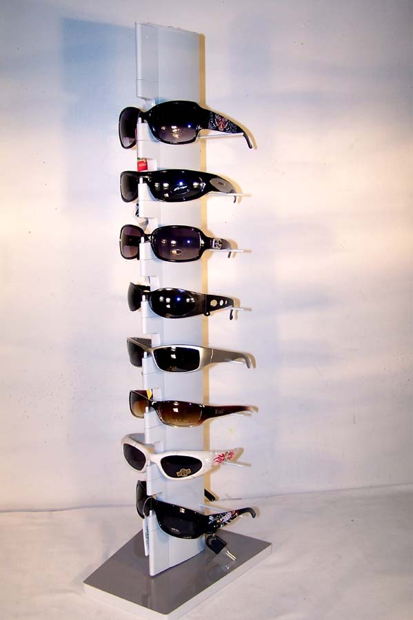LOCKING counter SUNGLASS DISPLAY RACK case 8pair holder lock up glasses new
