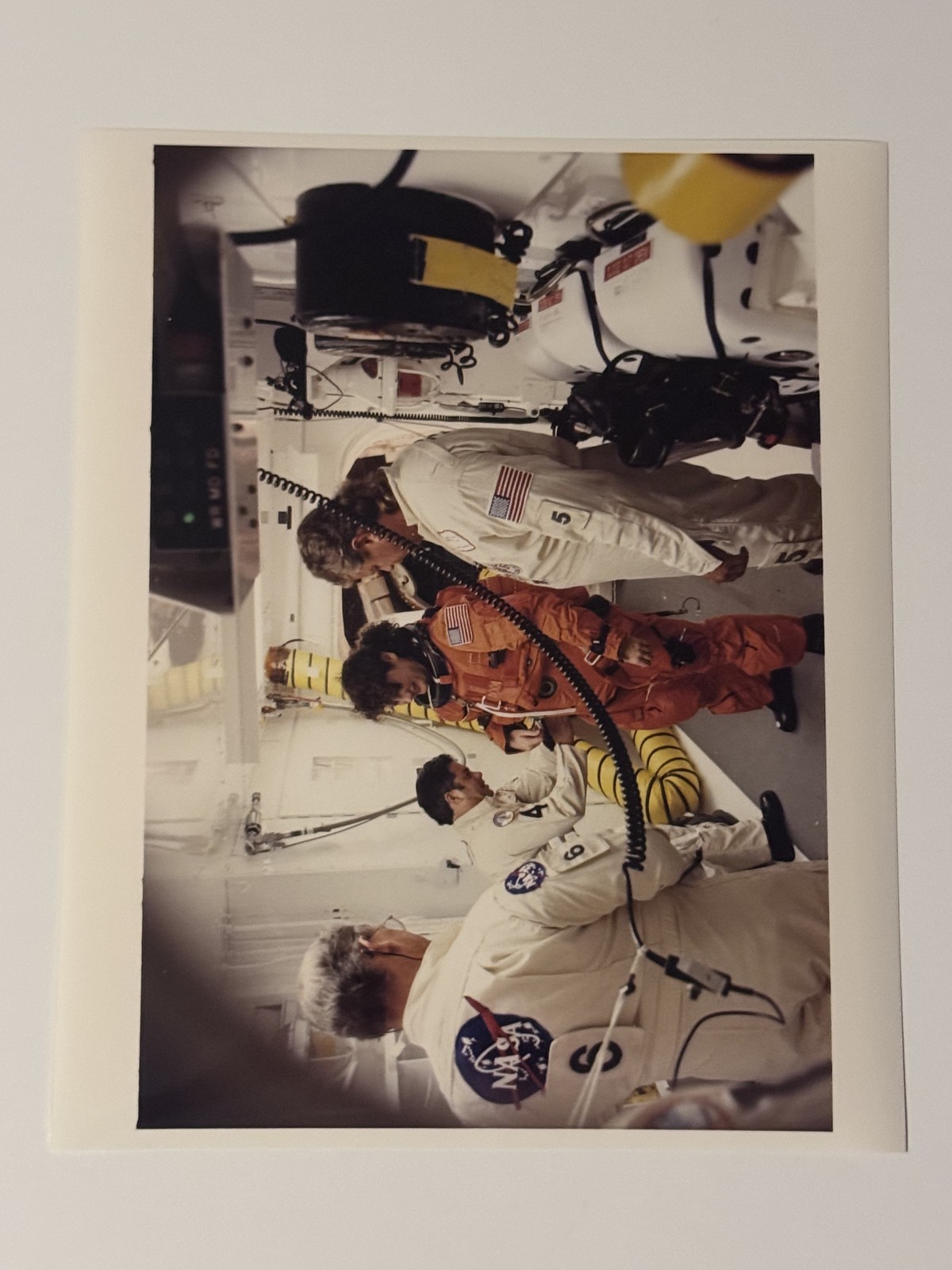 NASA STS-64 Susan Helms Enters Discovery White Room Press Photo