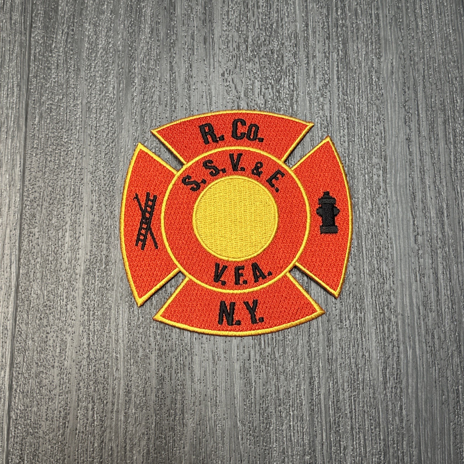 R. Co. N.Y. Fire Department Vintage Embroidered Patch 4"X4" New
