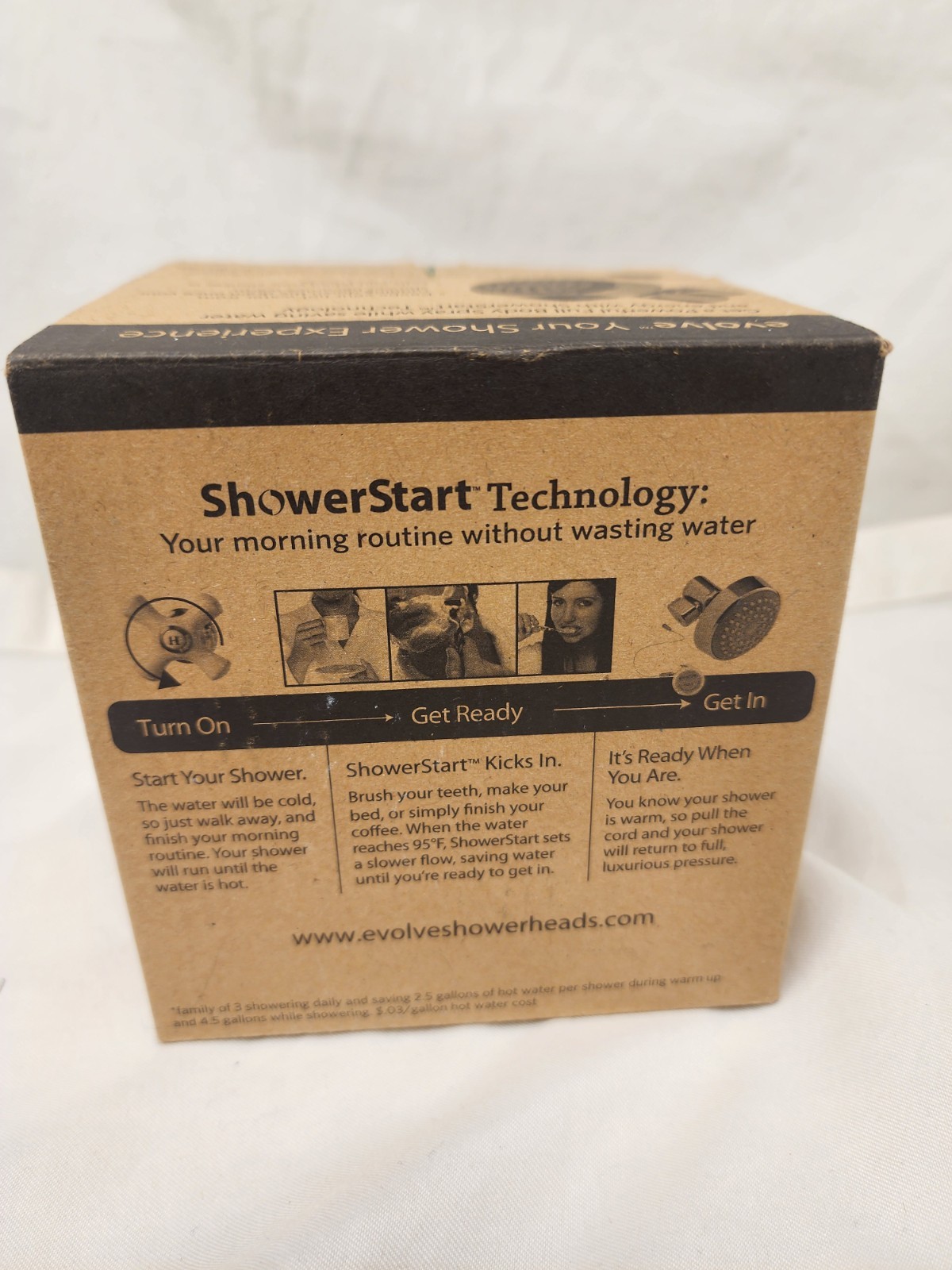 Evolve Roadrunner II Showerhead 1.5 GPM WaterSense ShowerStart Open Box