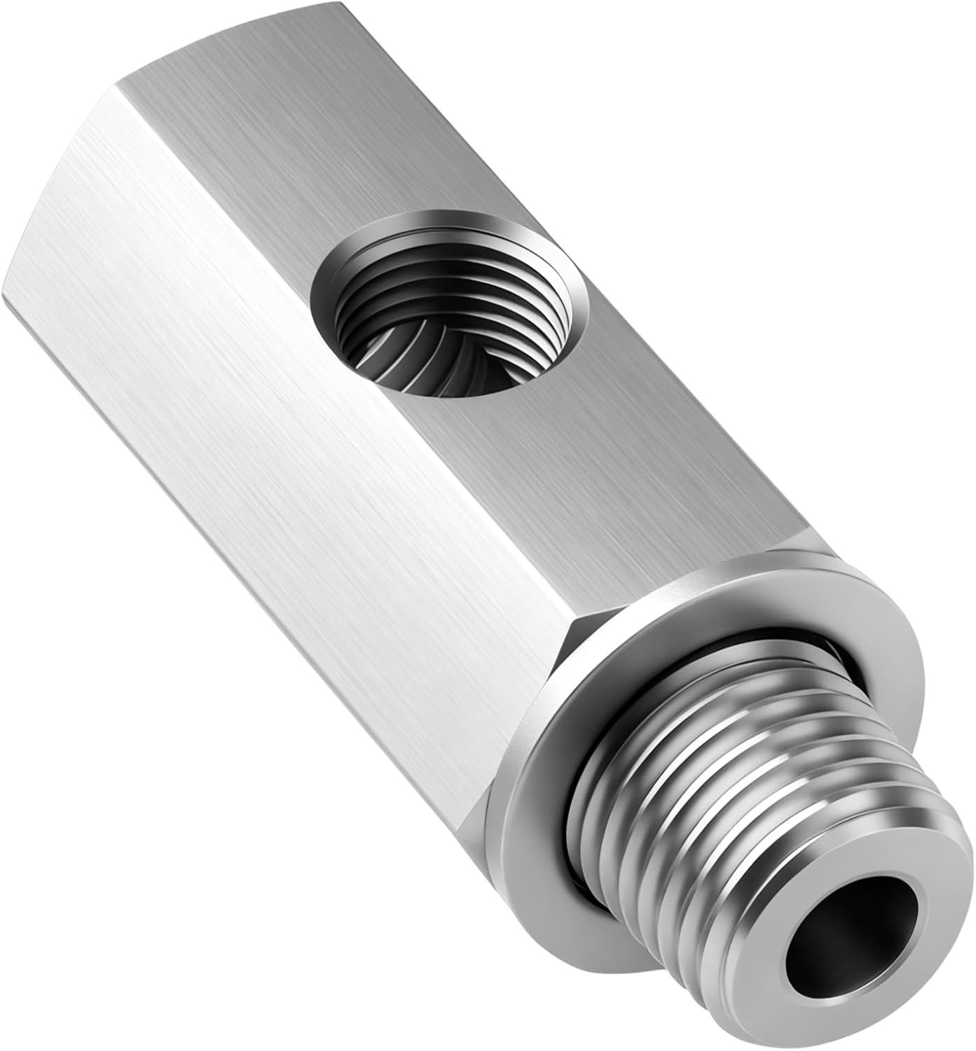 1/4 NPT Oil Pressure Tee Adapter Stainless Steel Triple Port for Gauge & Sensor