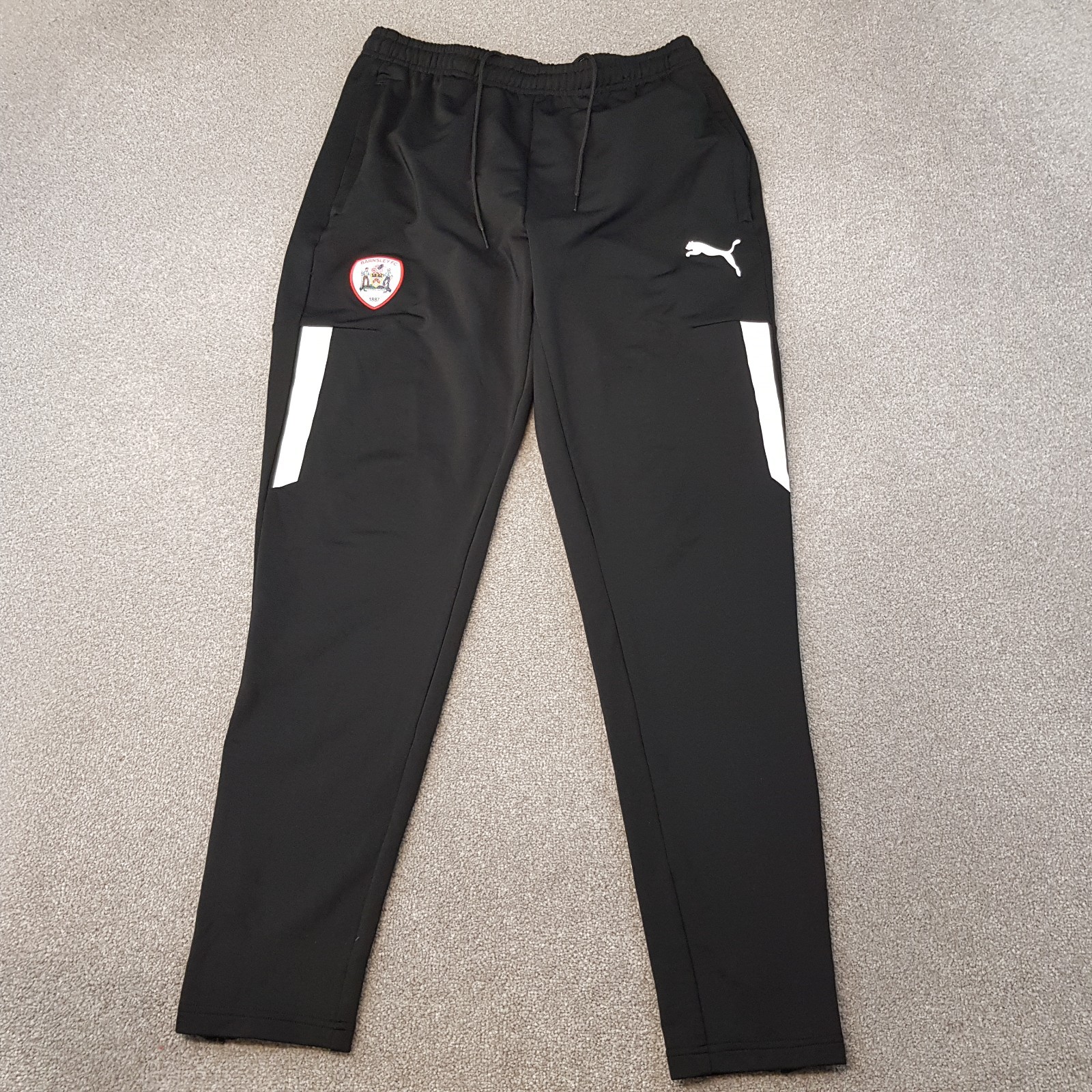 Barnsley FC Mens Tracksuit Bottoms Medium Black Football Training Pants Soccer