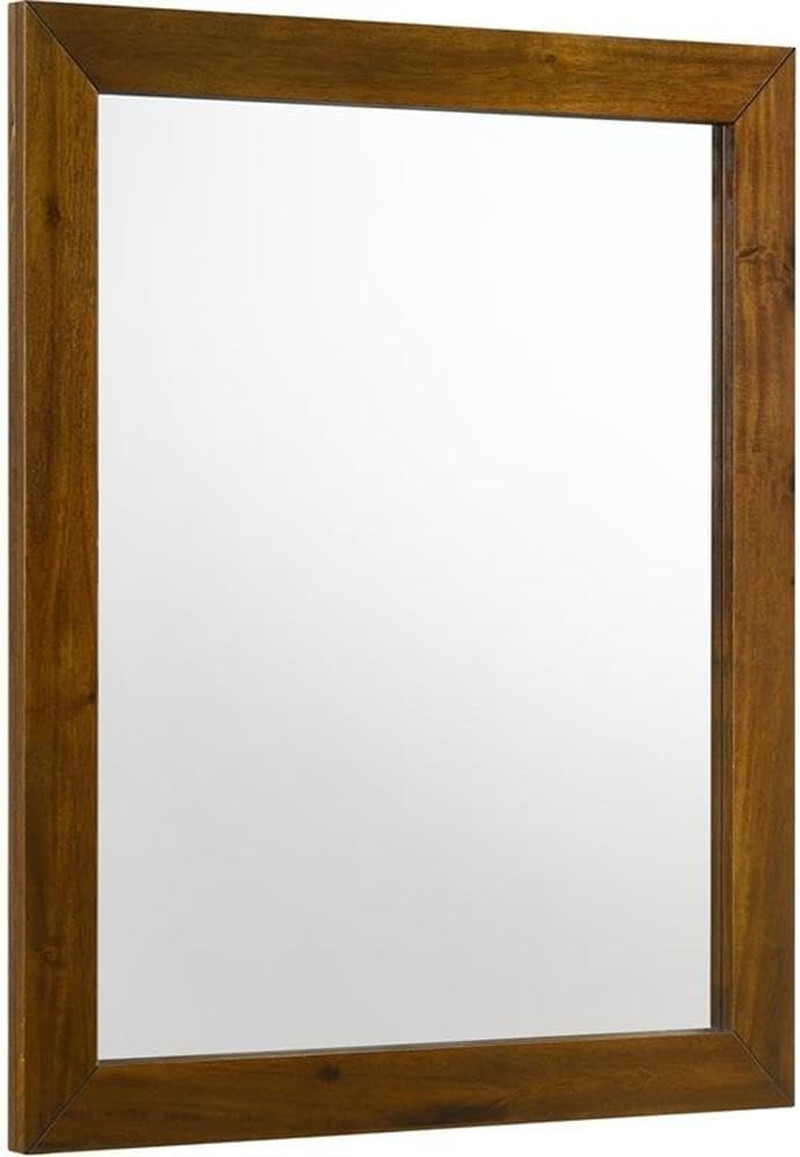 Mid Century Industrial Rectangular Mirror with Antique Coffee Finish, 35"x41