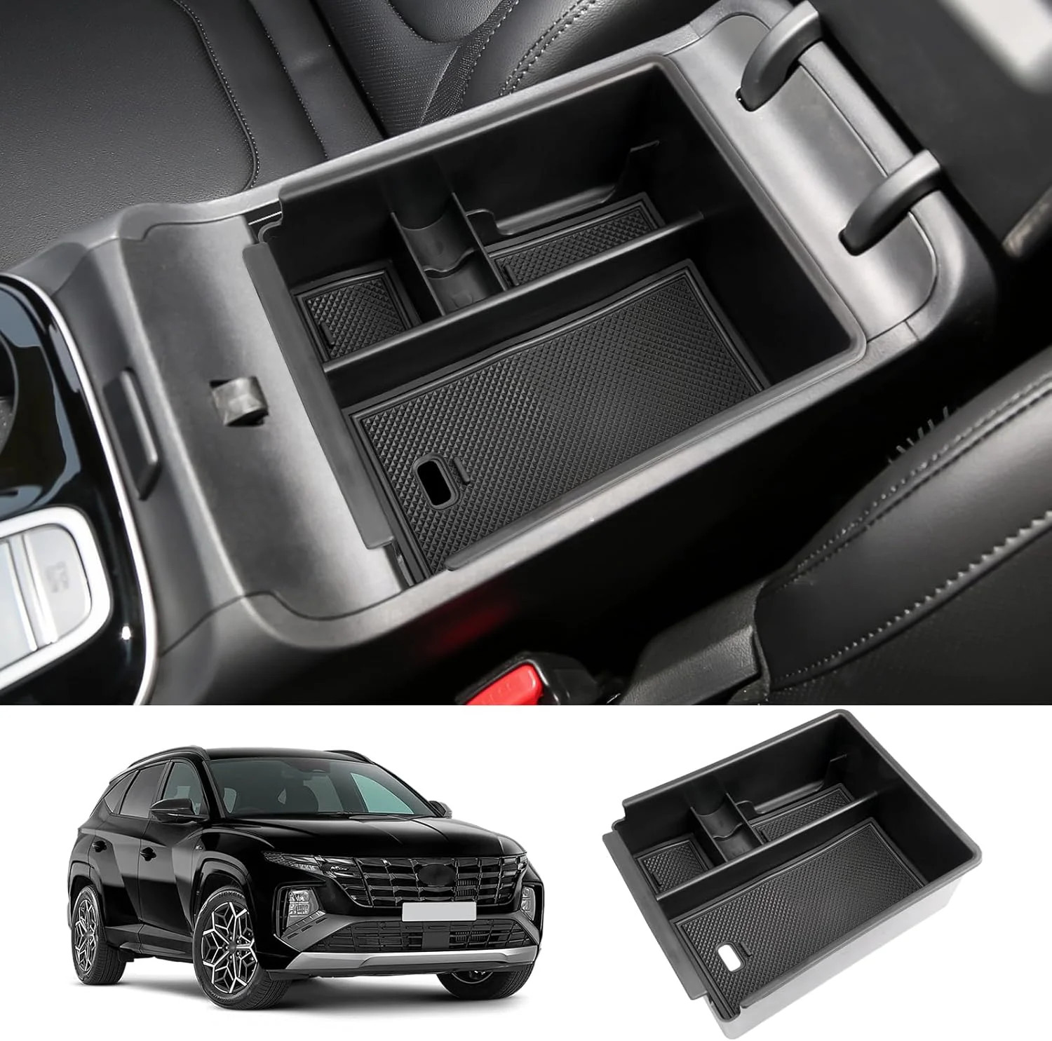 Center Console Organizer Compatible with 2025 2026 Hyundai Tucson SEL/SE Armrest