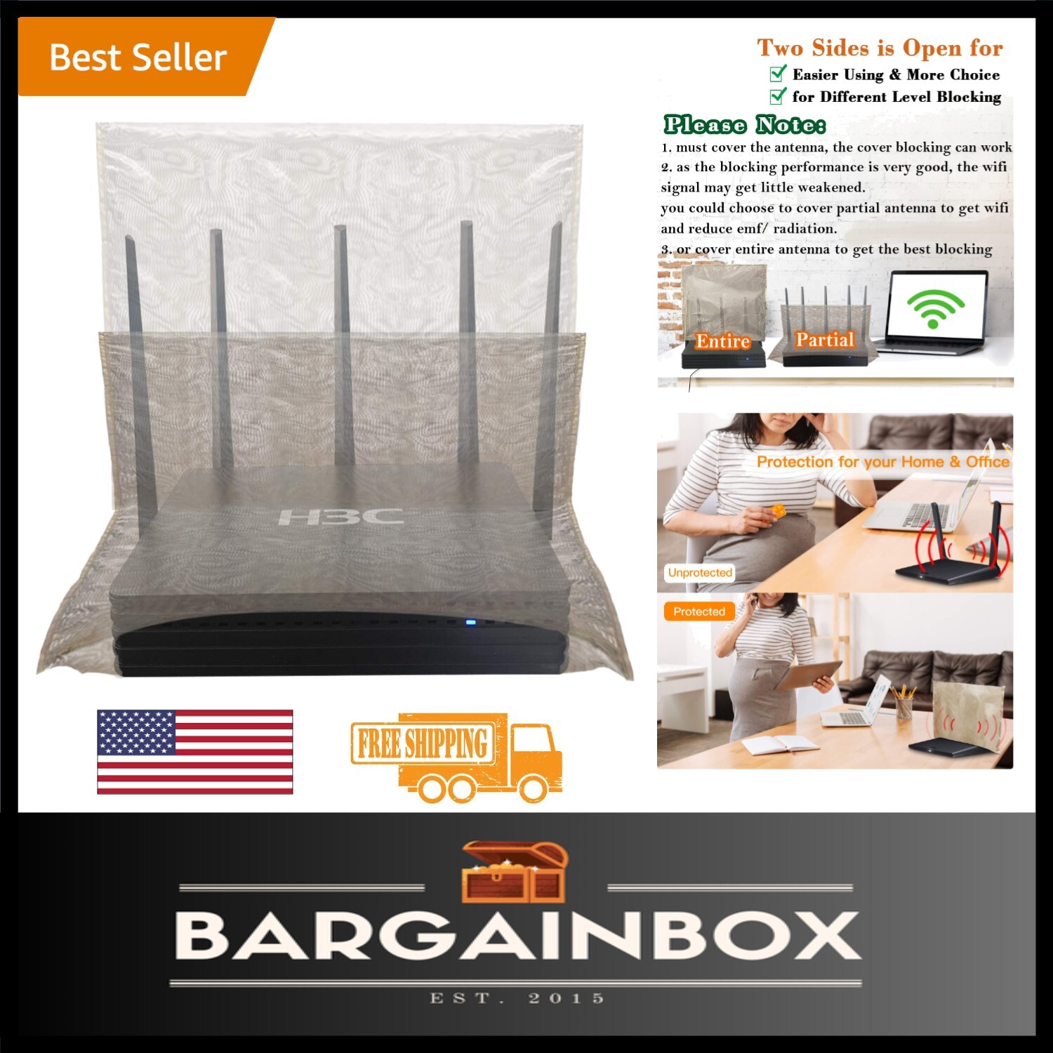 Customizable WiFi EMF Cover - Radiation Shield for Home & Office, Lightweight