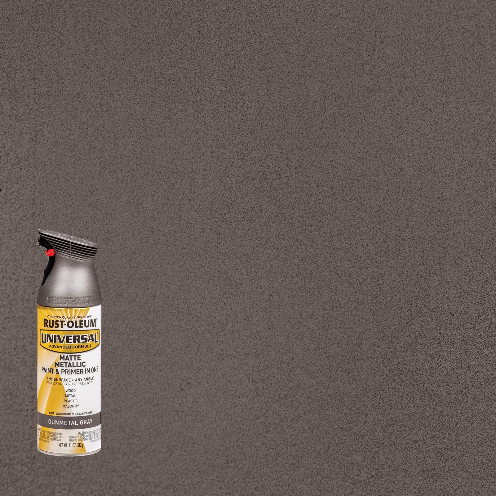 Rust-oleum Universal All Surface Paint Gunmetal Gray 11 Ounce Fast Drying