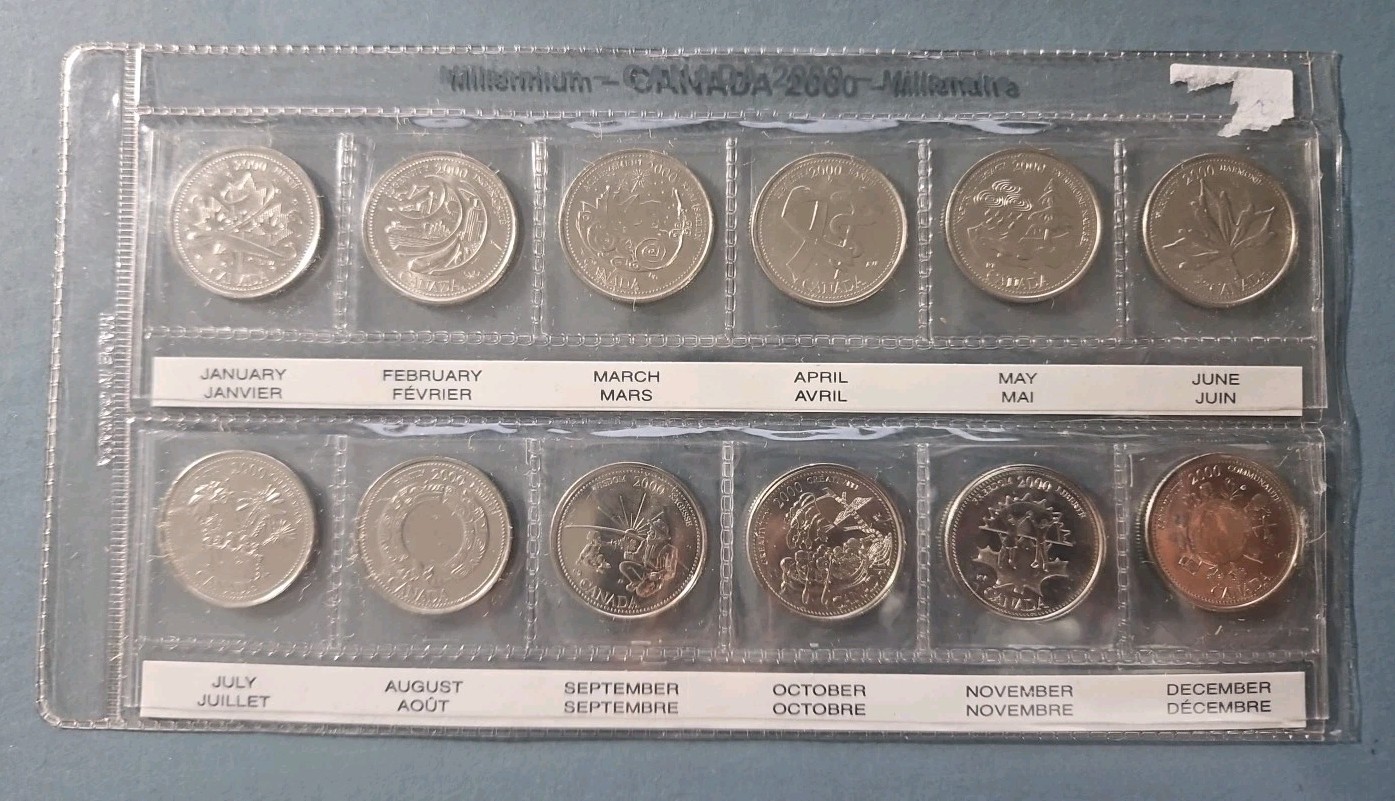 2000  Canada 25 Cent Confederation  12 Coins Uncirculated ( CA.#53 )