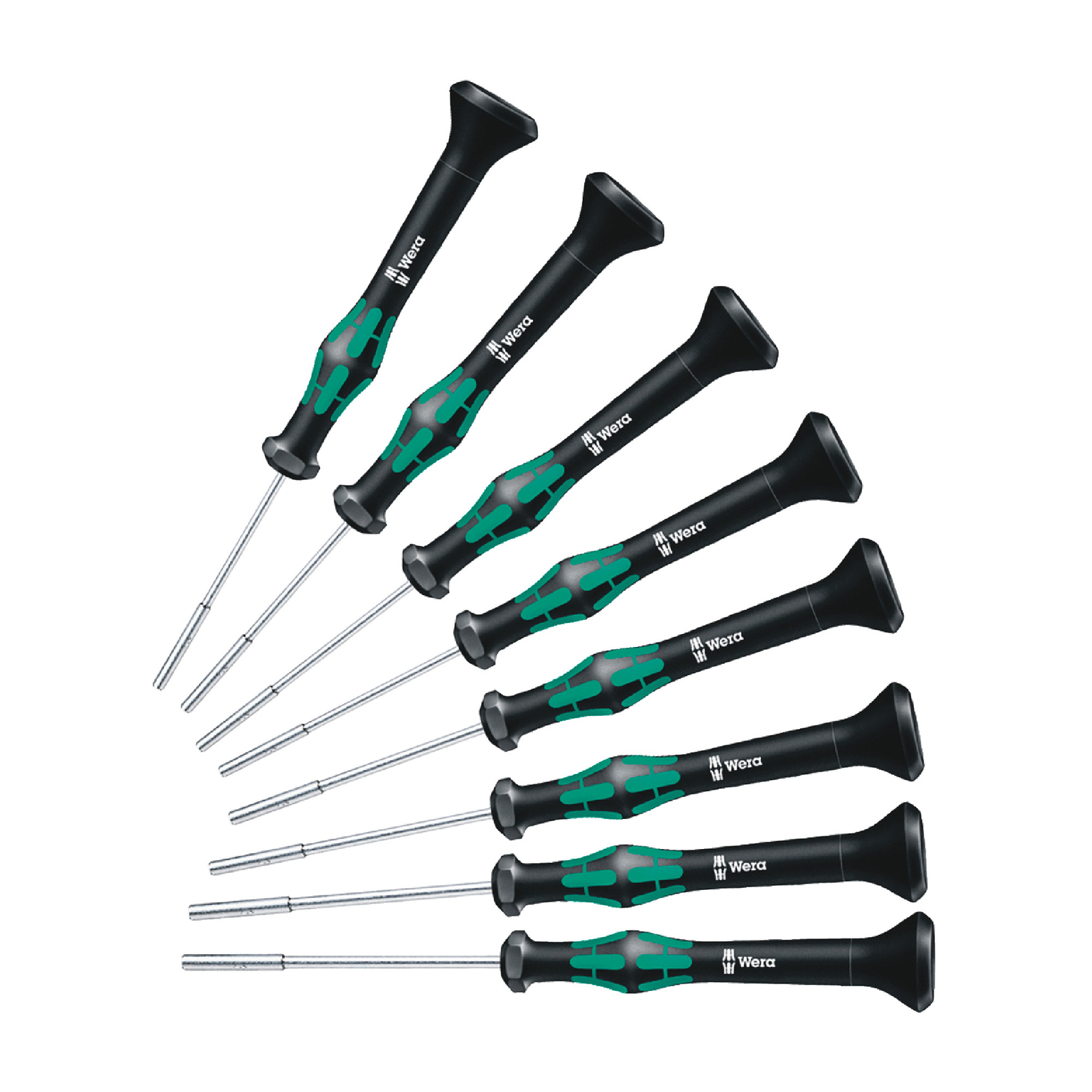 Wera 345279 3/32" - 1/4" 8 Pc Kraftform Precision Nutdriver Set