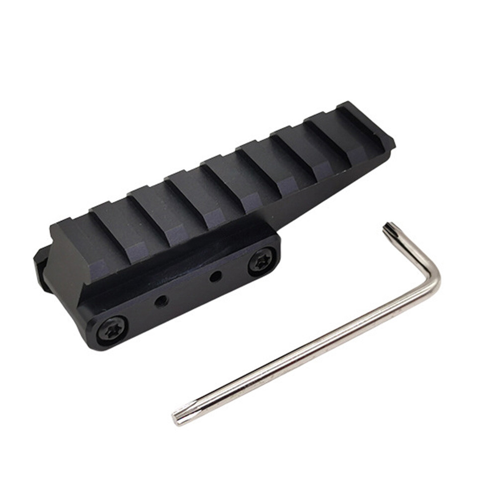 8 Slot Sight Scope Optics Riser Mount Red Dot Base for 20mm Picatinny Rail Black