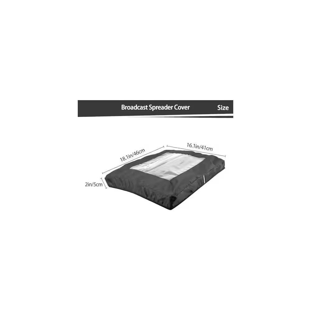 Polyester Broadcast Spreader Cover for Fertilizer Waterproof Dark Gray Transpare