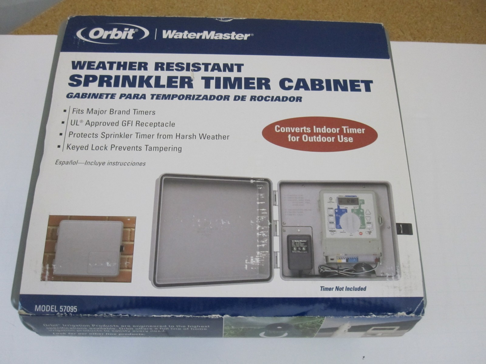 ORBIT WATERMASTER SPRINKLER TIMER CABINET 57095-21 NEW