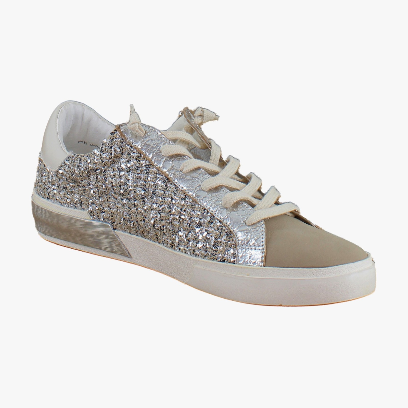 Dolce Vita Zina Womens Fashion Sneakers Dark Silver Multi Woven