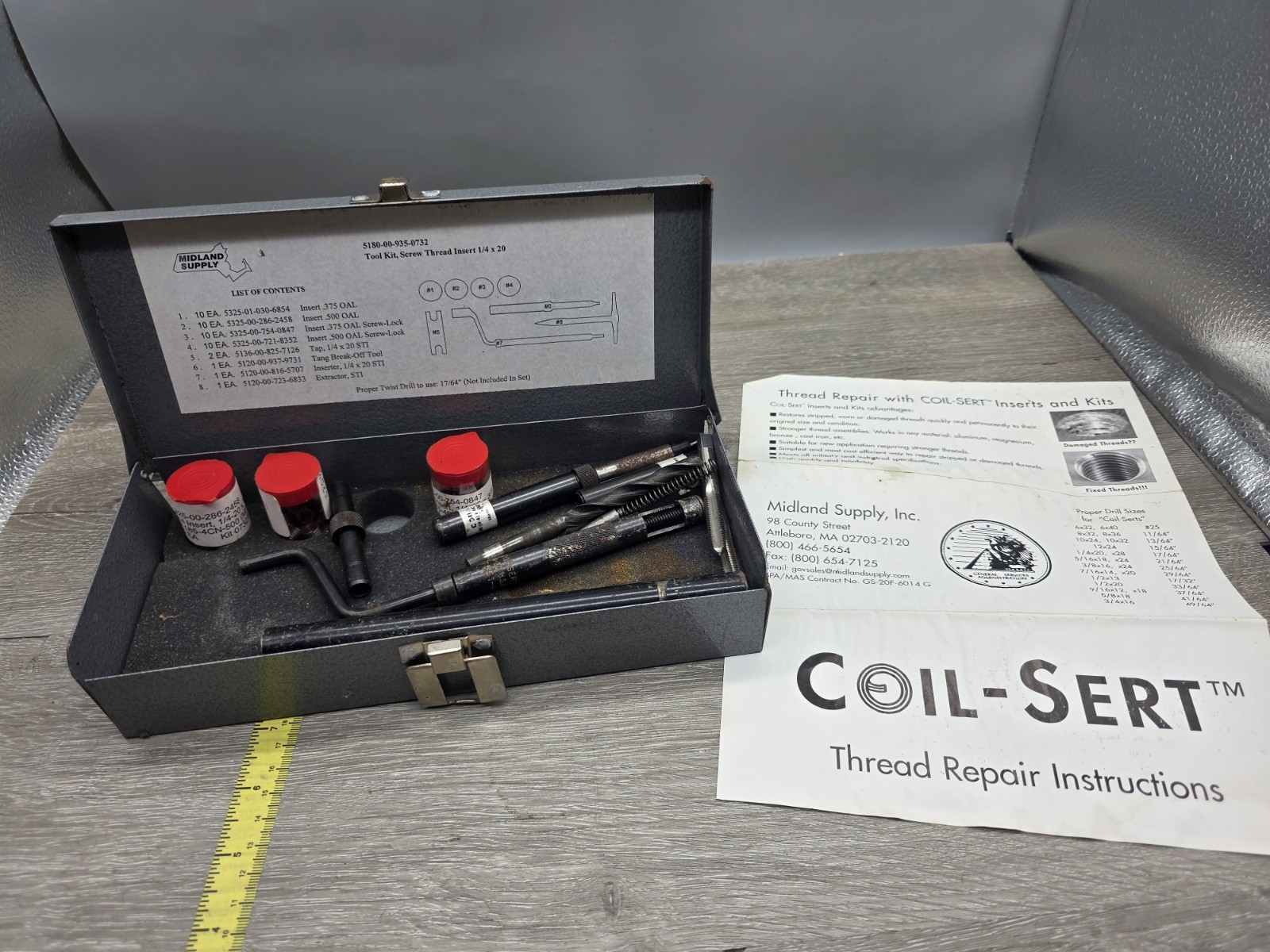 Coil-Sert Thread Repair Insert Set 5180-00-935-0732