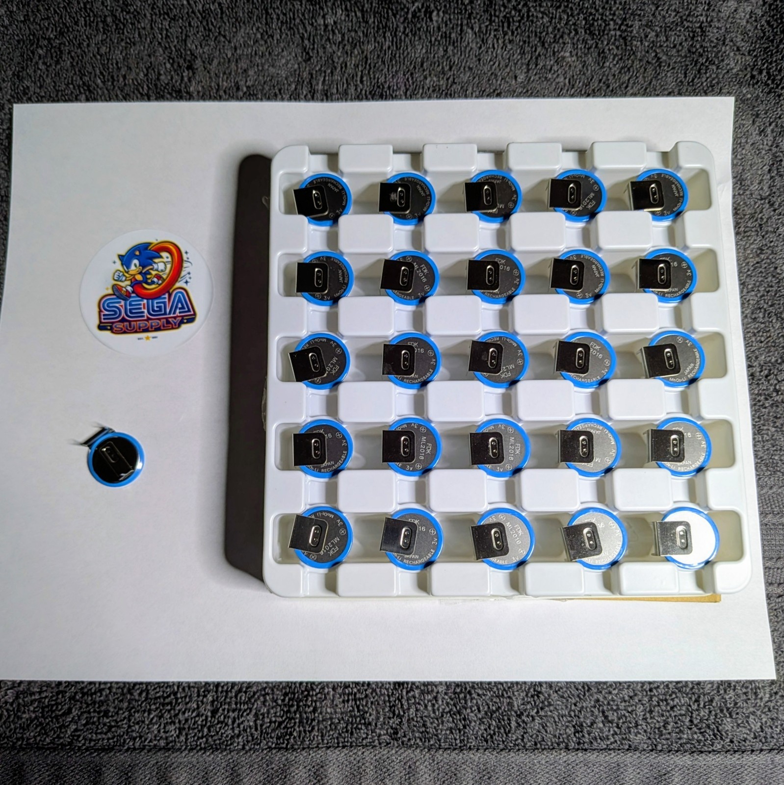 Sega/Mega CD Model 1 or 2 Save Battery Original Fitment Rechargeable