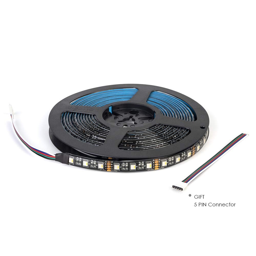 5050 RGBW RGB+Cool White6000K-7000K 4 Colors in 1 LED Tape Light DC12V 5m 16....