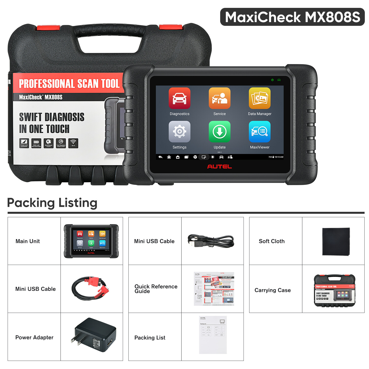Autel MX808S PRO MaxiDAS DS708 Diagnostic Scanner OBD2 Code Reader Active Test