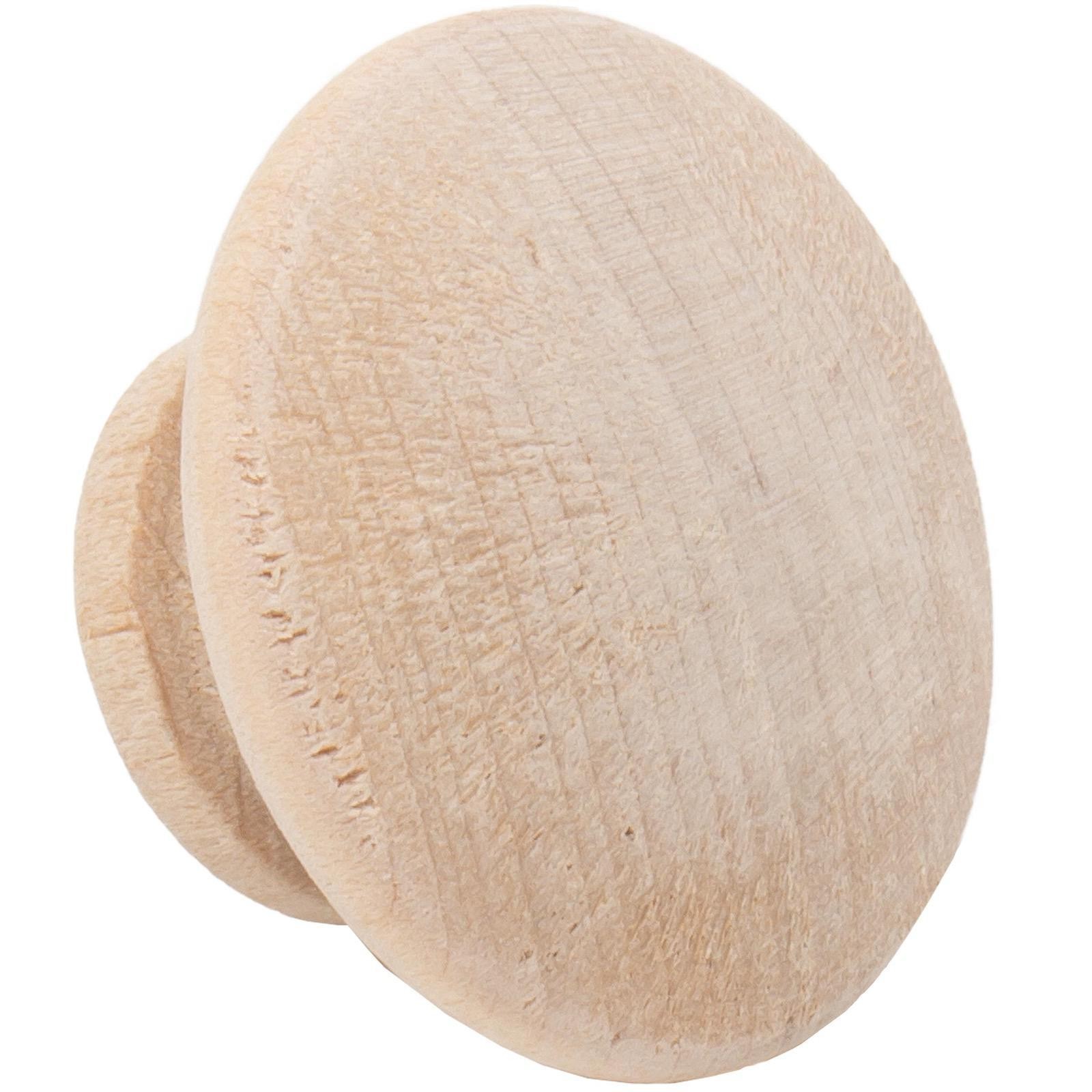 Wood Cabinet Knob, 1-1/2 Inches, Birch Wood by Stone Harbor Hardware