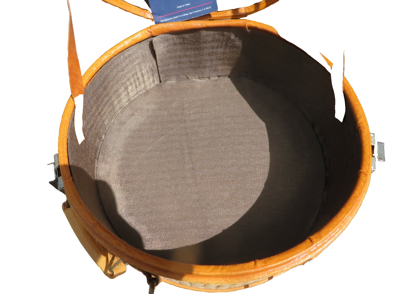 Pair-' Suitcase Baskets' w/Handles,Round- 'Hold Everything'