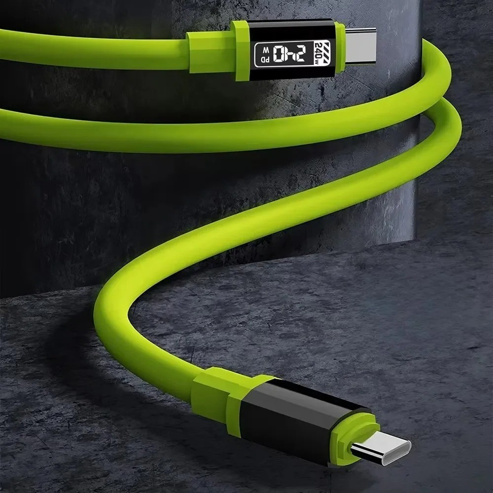 240W USB Type C Fast Charging Cable Nylon Braided Quick Charger Data Sync